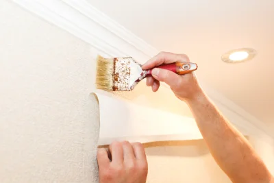 Pose de papier peint à Tréon — revêtements muraux et toiles de verre